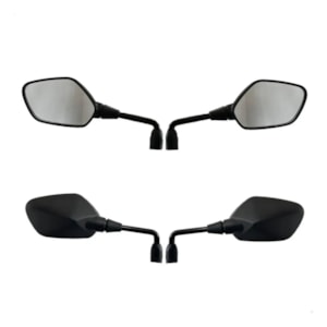 RETROVISOR CB 500F HASTE TAMANHO ORIGINAL LENTE PLANA PRATA P