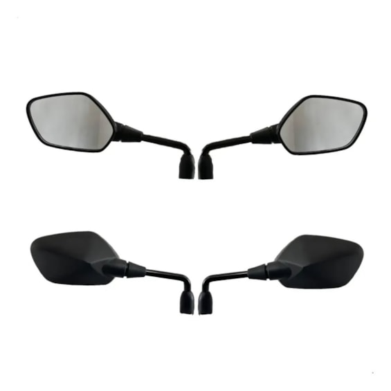 RETROVISOR CB 500F HASTE TAMANHO ORIGINAL LENTE PLANA PRATA P