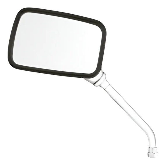 RETROVISOR CBX 200 STRADA / CBX 250 TWISTER CROMADO LENTE PLANA PRATA H/D (GVS)