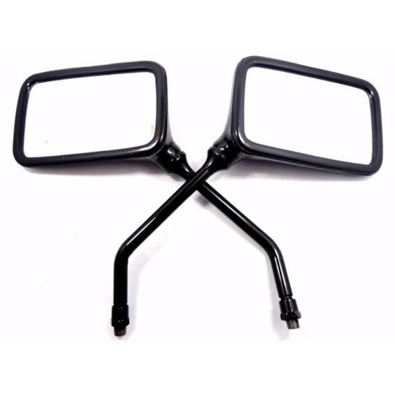 RETROVISOR CBX 200 / TWISTER PRETO GIRO 360 ROSCA HONDA (GVS)