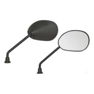 RETROVISOR DESIGN BIZ 125 06-17 / POP 100 / BROS 09-17 LENTE PLANA PRATA