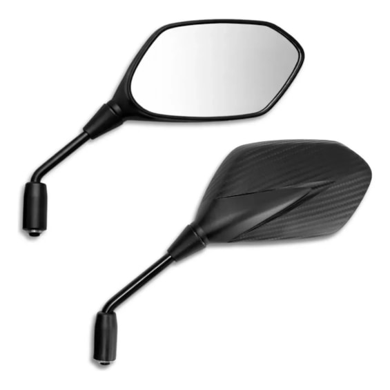 RETROVISOR DESIGN ELITE 125 2019 / 2023 LENTE CONVEXA PRATA