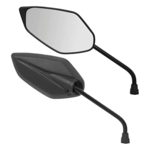 RETROVISOR DESIGN FAZER 150 2016 / 2019 LENTE PLANA PRATA H/D