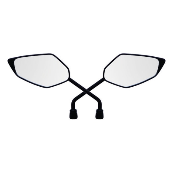 RETROVISOR DESIGN FAZER / LANDER 250 06-17 LENTE PLANA PRATA Y/D