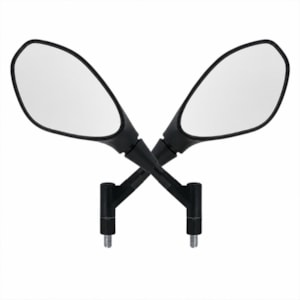 RETROVISOR DESIGN GS 650 GIRO 360° BASE NYLON LENTE PLANA PRATA H