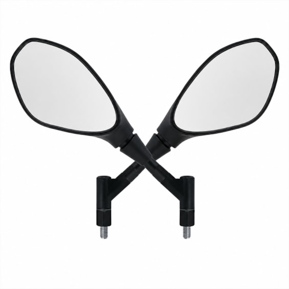 RETROVISOR DESIGN GS 650 GIRO 360° BASE NYLON LENTE PLANA PRATA H