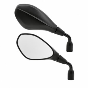 RETROVISOR DESIGN GS 650 HASTE FIXA LENTE PLANA PRATA H/E (GVS)