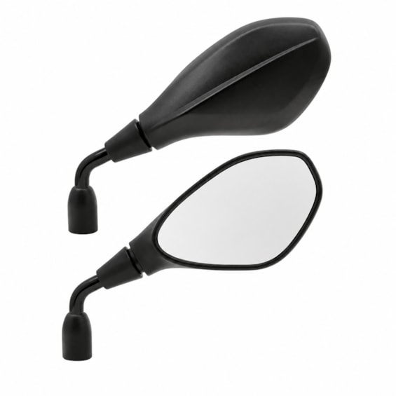 RETROVISOR DESIGN GS 650 HASTE FIXA LENTE PLANA PRATA Y/D (GVS)
