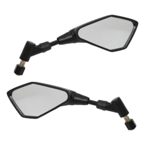 RETROVISOR DESIGN Z400 GIRO 360° LENTE PLANA PRATA (PAR)