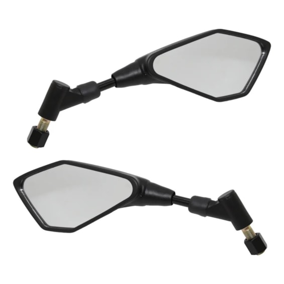 RETROVISOR DESIGN Z400 GIRO 360° LENTE PLANA PRATA (PAR)