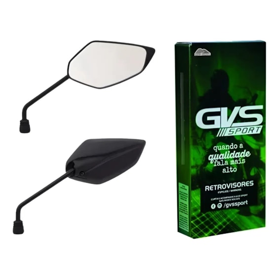 RETROVISOR FAZER 250 / LANDER 250 HASTE PRETA LENTE PRATA LADO DIR