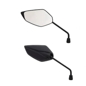 RETROVISOR FAZER 250 / LANDER 250 HASTE PRETA LENTE PRATA LADO ESQ. (3