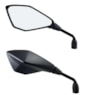 RETROVISOR KAWASAKI Z400 VERSAO COMBATE LENTE PLANA PRATA (GVS)