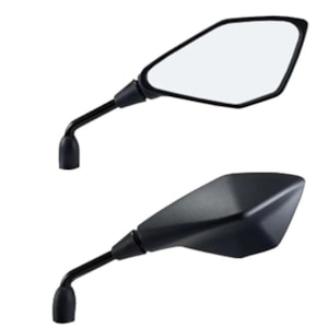 RETROVISOR KAWASAKI Z400 VERSAO COMBATE LENTE PLANA PRATA (GVS)
