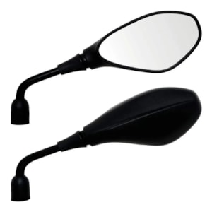 RETROVISOR MINI BMW GS 650 PRETO DIREITO ROSCA YAMAHA (GVS)