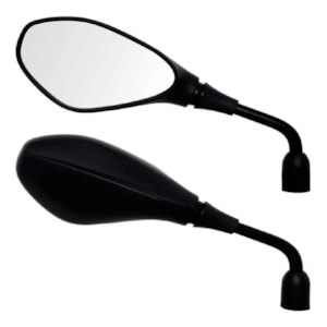 RETROVISOR MINI BMW GS 650 PRETO ESQUERDO (GVS) LENTE PLANA
