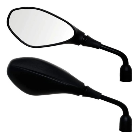 RETROVISOR MINI BMW GS 650 PRETO ESQUERDO (GVS) LENTE PLANA