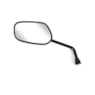 RETROVISOR MINI DESIGN TITAN 2000 PRETO LENTE PLANA PRATA H/E