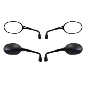 RETROVISOR TRIUMPH TIGER 800 PRETO HASTE MEDIA ROSCA HONDA (GVS) O PAR