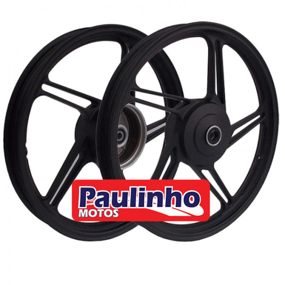 Roda Liga Leve SCUD Titan 2000 / FAN 2008 KS (lona) Preto 5 Pontas PAR