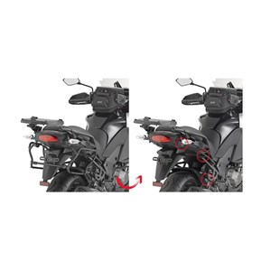 Suporte Bau Lateral Kawasaki VERSYS 1000 2015 (PLXR4113) Especifico para o Bau Givi V35 Engate Rápid