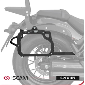 SUPORTE BAU LATERAL SCAM CFMOTO 450 CL C 2026 PRETO