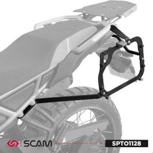 SUPORTE BAU LATERAL SCAM CFMOTO IBEX 450 2026 PRETO