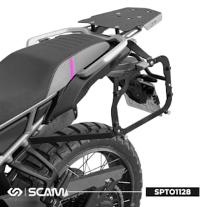 SUPORTE BAU LATERAL SCAM CFMOTO IBEX 450 2026 PRETO