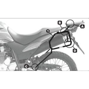 Suporte Bau Lateral SCAM Honda XRE 300 2010- Suporte Bau Lateral SCAM Honda XRE 300 2010-