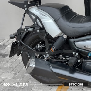 SUPORTE BAU LATERAL SCAM SHINERAY TITANIUM 250 2026 PRETO