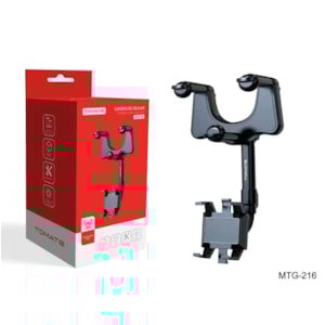 SUPORTE CELULAR SMARTPHONE CARRO BASE RETROVISOR TOMATE MTG-216