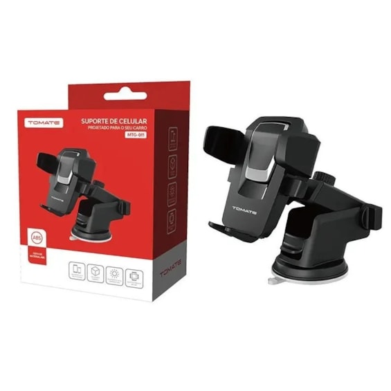 SUPORTE CELULAR SMARTPHONE CARRO BASE VENTOSA  TOMATE MTG-011