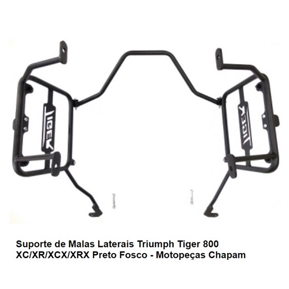 Suporte Mala Lateral Chapam Triumph Tiger 800 XC / XR / XCX / XRX Preto Fosco