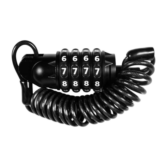 TRAVA GP TECH CAPACETE CABO ACO CÓDIGO 4 DIGITOS ZX9901 PRETA
